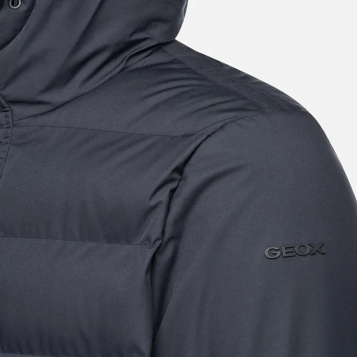 Man Geox Jackets SILE MAN Sky Captain Short Down Jacket Sky Captain