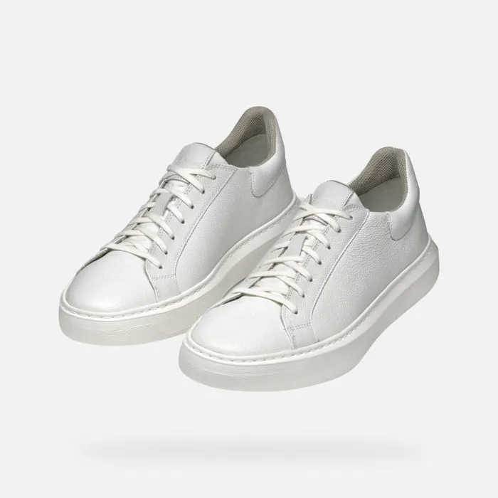 Man Geox Sneakers DEIVEN MAN White Low Top Sneakers White
