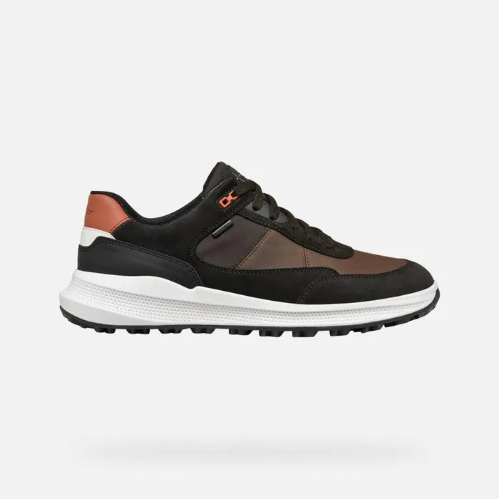 Man Geox Sneakers PG1X ABX MAN Dark Coffee Waterproof Trainers Dark Coffee