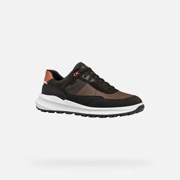 Man Geox Sneakers PG1X ABX MAN Dark Coffee Waterproof Trainers Dark Coffee