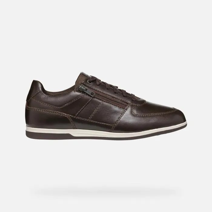 Man Geox Sneakers RENAN MAN Coffee Low Top Sneakers Coffee
