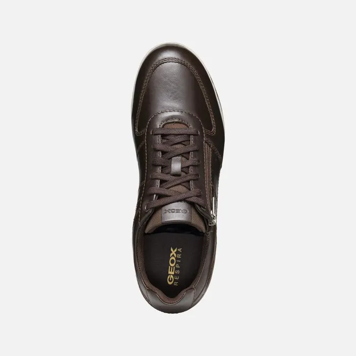 Man Geox Sneakers RENAN MAN Coffee Low Top Sneakers Coffee