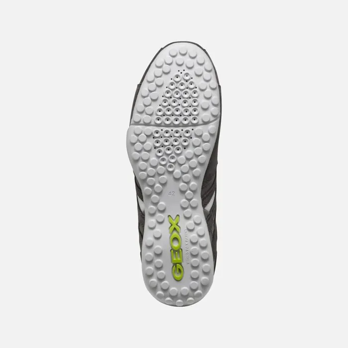Man Geox Sneakers SNAKE MAN GraphiteLime Green Low Top Sneakers Graphitelime Green