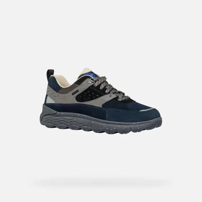 Man Geox Sneakers SPHERICA 4X4 ABX MAN NavyDark Grey Waterproof Trainers Navydark Grey