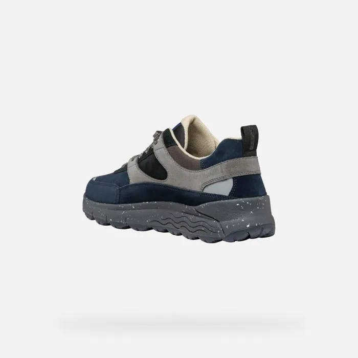 Man Geox Sneakers SPHERICA 4X4 ABX MAN NavyDark Grey Waterproof Trainers Navydark Grey