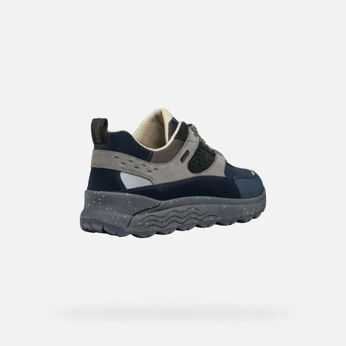 Man Geox Sneakers SPHERICA 4X4 ABX MAN NavyDark Grey Waterproof Trainers Navydark Grey