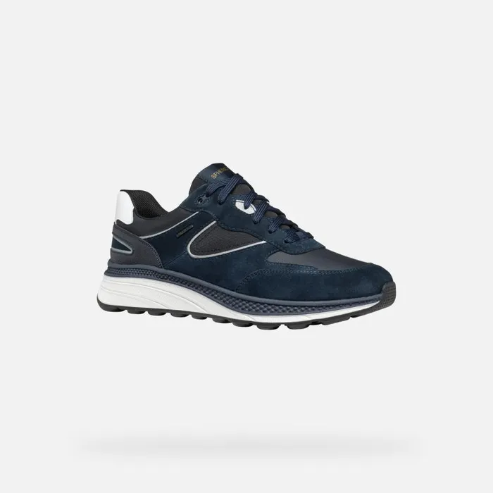 Man Geox Sneakers SPHERICA ACTIF X1 ABX MAN Navy Low Top Sneakers Navy