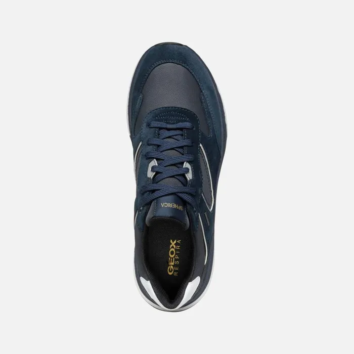 Man Geox Sneakers SPHERICA ACTIF X1 ABX MAN Navy Low Top Sneakers Navy