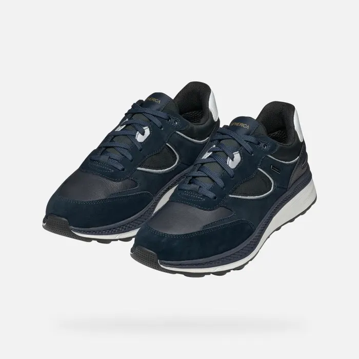 Man Geox Sneakers SPHERICA ACTIF X1 ABX MAN Navy Low Top Sneakers Navy