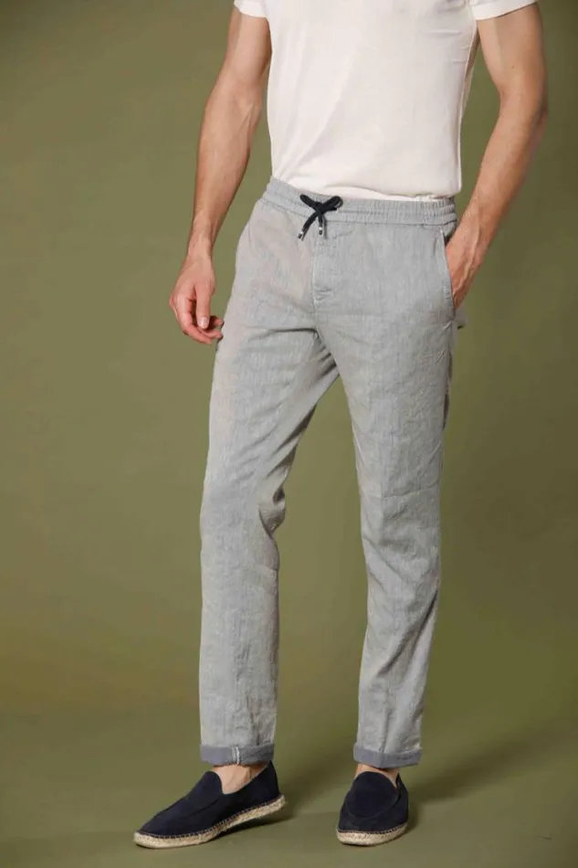 Man New York Chino Jogger Pants In Linen And Cotton Regular Mason039s Pants