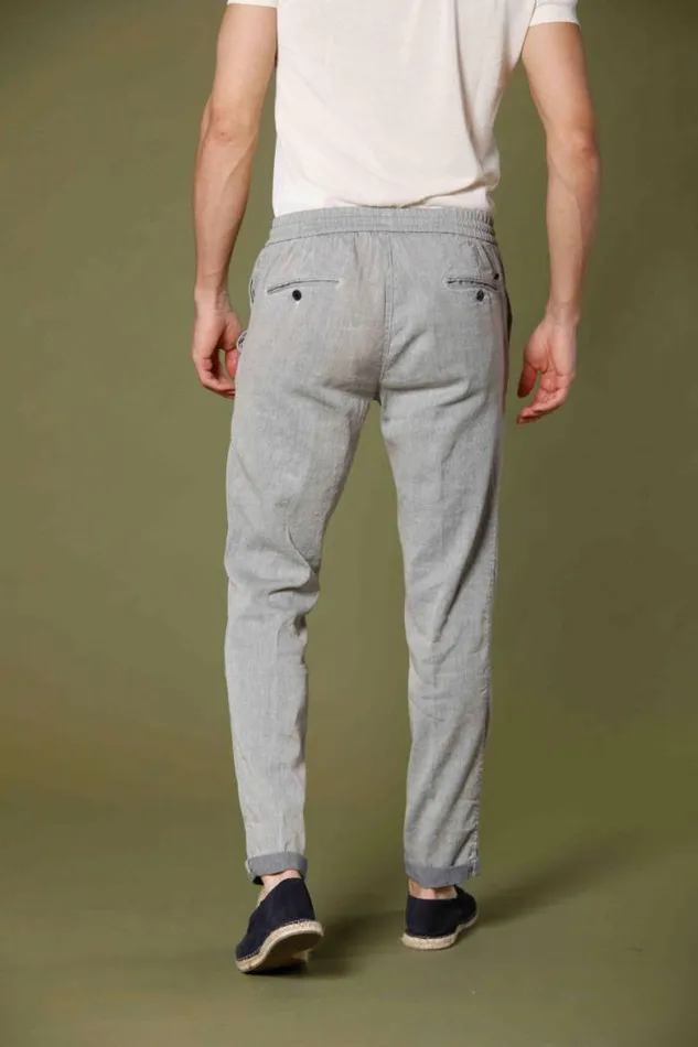 Man New York Chino Jogger Pants In Linen And Cotton Regular Mason039s Pants