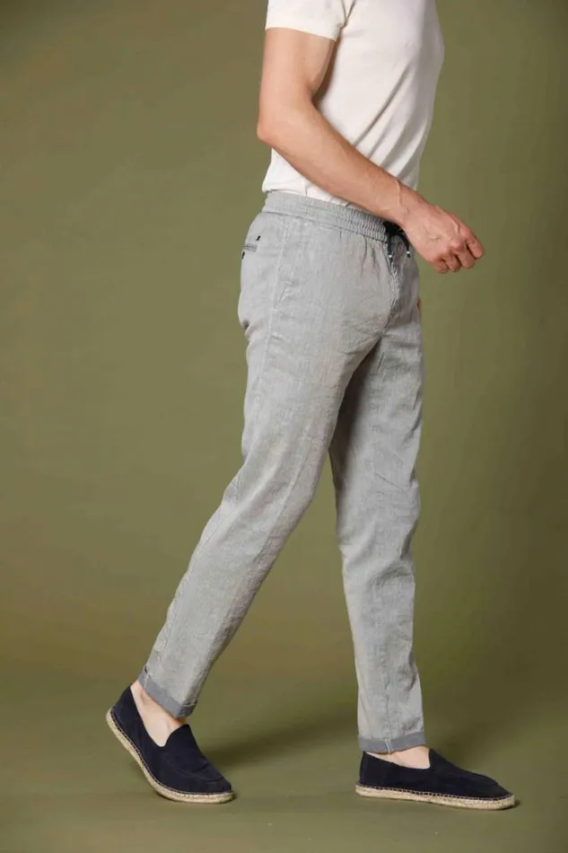 Man New York Chino Jogger Pants In Linen And Cotton Regular Mason039s Pants