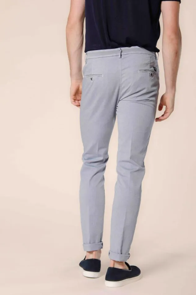 Man Torino University Chino Pants In Stretch Damier Cotton With Ribbons Slim Mason039s Pants