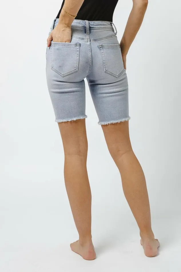 Marina Mid Thigh Shorts Light Wash Women Bohme Shorts
