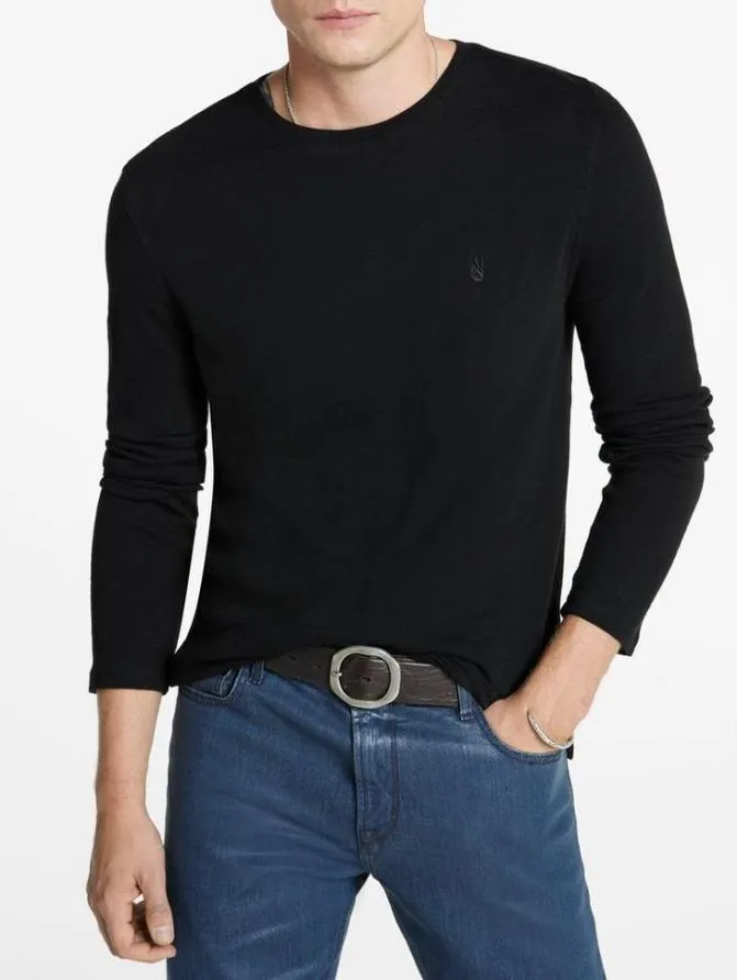 MARLOW CREWNECK Black Clothing John Varvatos TShirts