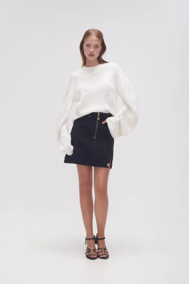 Matilda Landscape Knit Ivory Women Aje Knitwear 038 Jumpers
