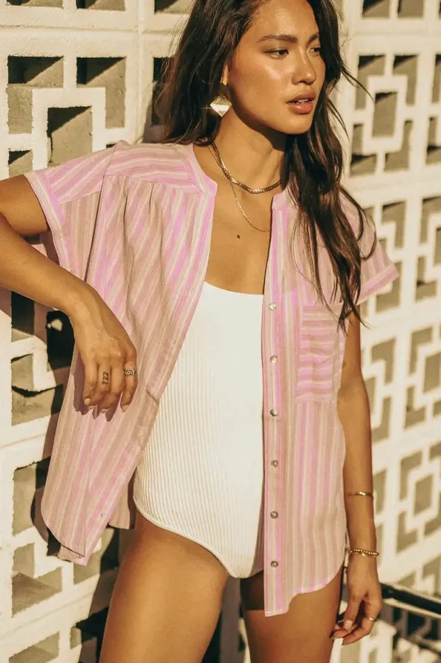 Melody Ribbed Bodysuit In White 8211 FINAL SALE White Women Bohme Tops
