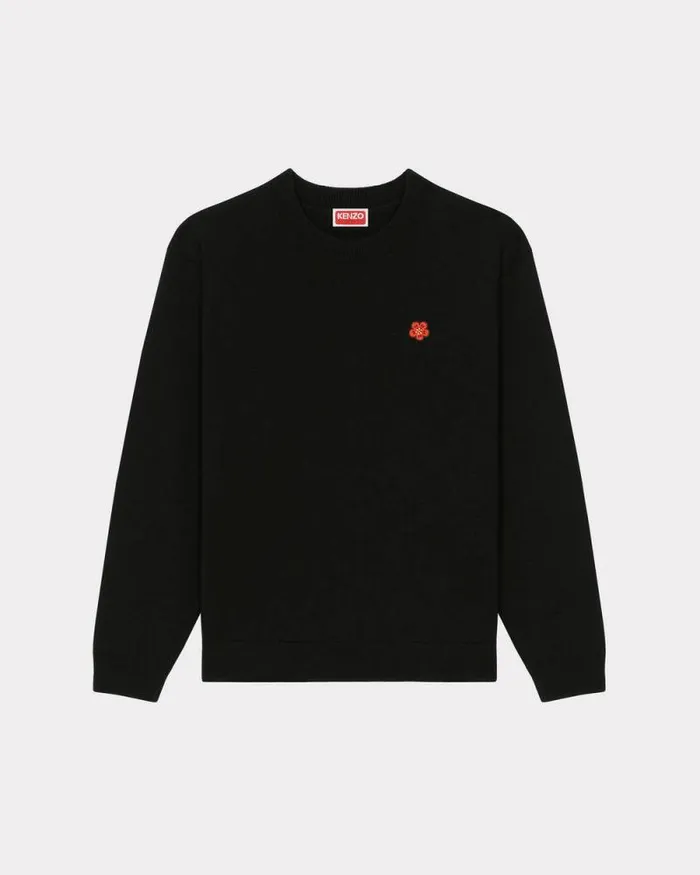 Men 039Boke Flower039 Embroidered Jumper Black Kenzo Sweaters And Cardigans