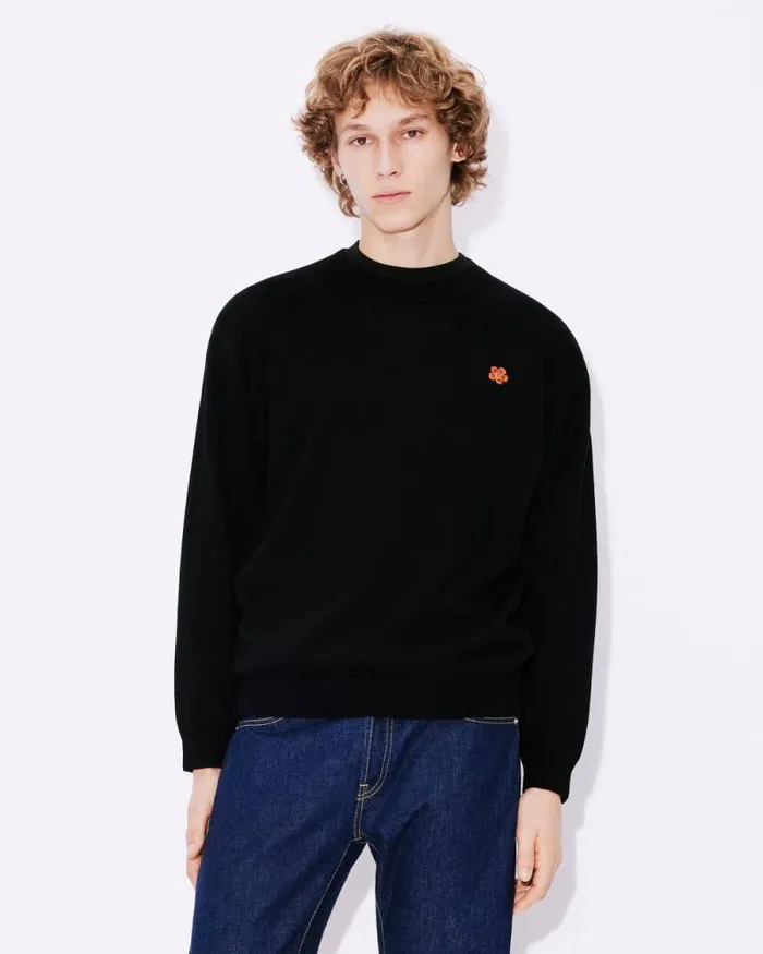 Men 039Boke Flower039 Embroidered Jumper Black Kenzo Sweaters And Cardigans