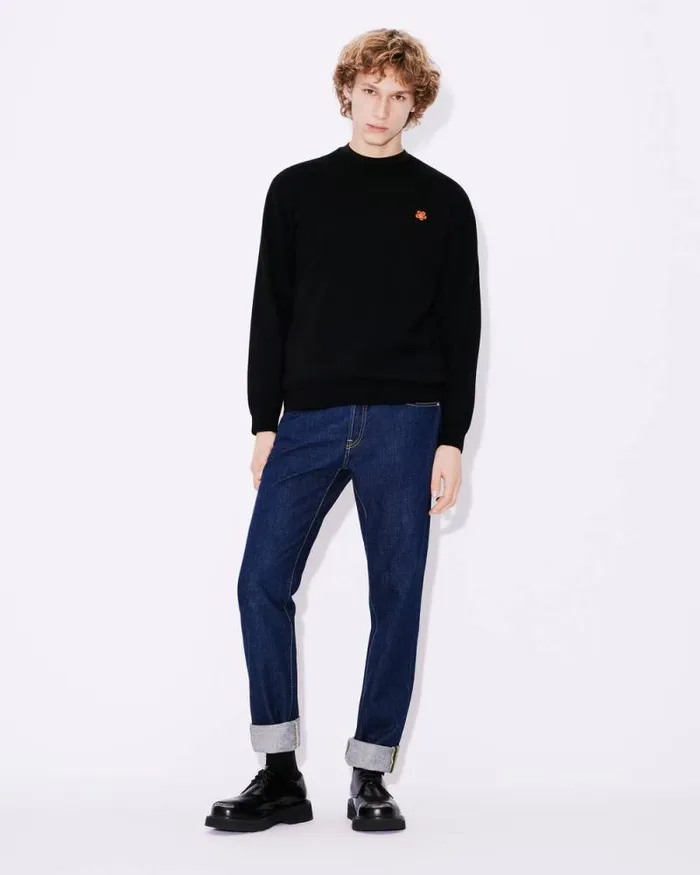 Men 039Boke Flower039 Embroidered Jumper Black Kenzo Sweaters And Cardigans