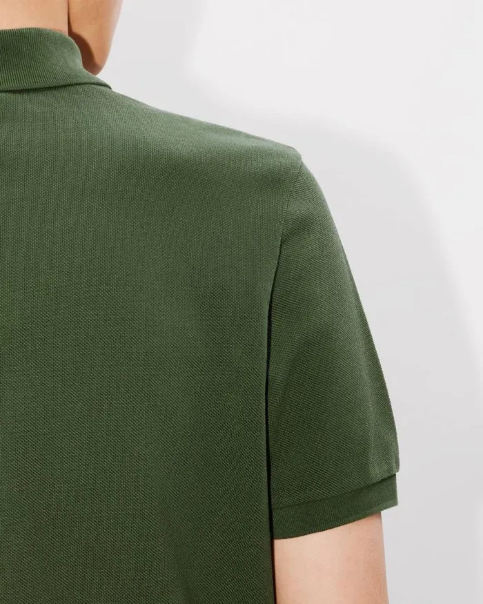 Men 039Boke Flower039 Embroidered Slim Polo In Cotton Dark Khaki Kenzo Tshirts And Polos