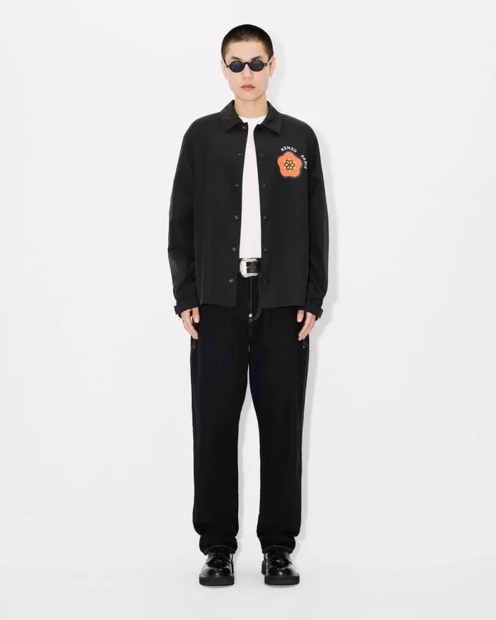 Men 039KENZO Pop039 Light Coach Jacket Black Kenzo Jackets And Coats