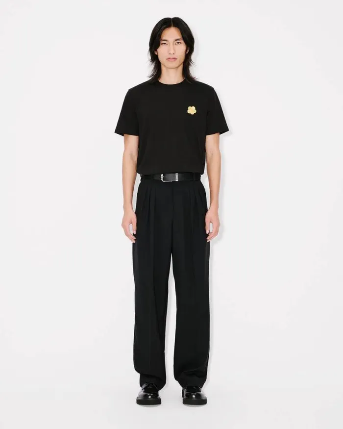 Men 039Lunar New Year039 Embroidered Slim Tshirt In Cotton Black Kenzo Tshirts And Polos