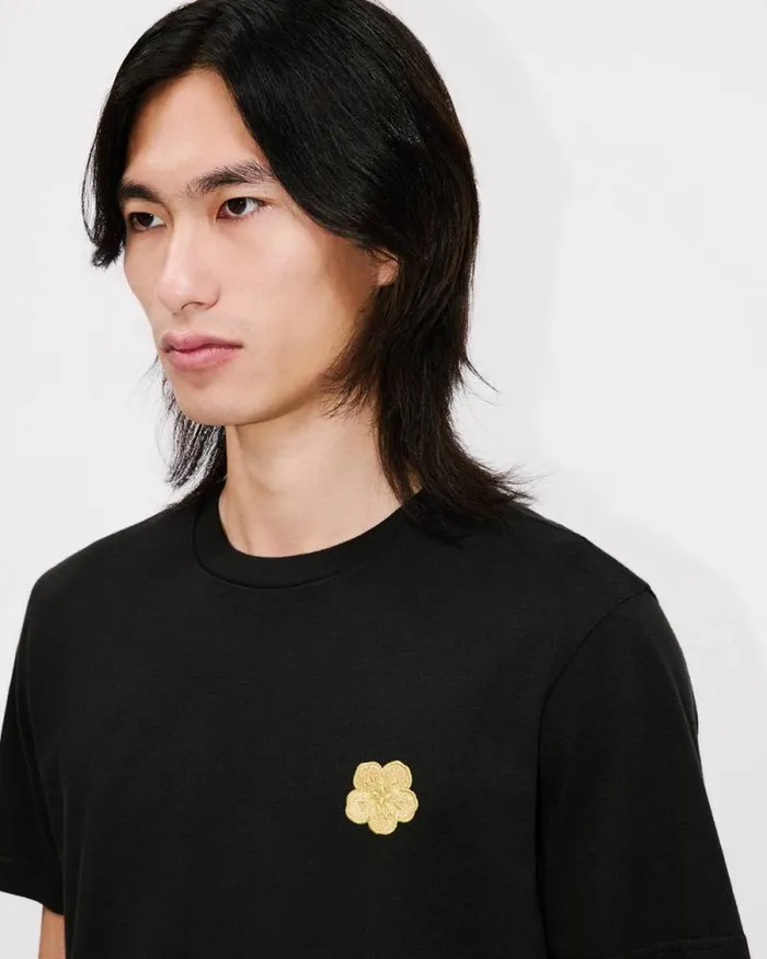 Men 039Lunar New Year039 Embroidered Slim Tshirt In Cotton Black Kenzo Tshirts And Polos