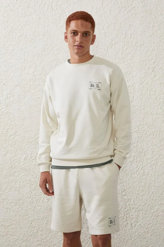 Men Activewear Cotton On Active Kokkinakis Track Short Lcn Tk Ecru Modern Living