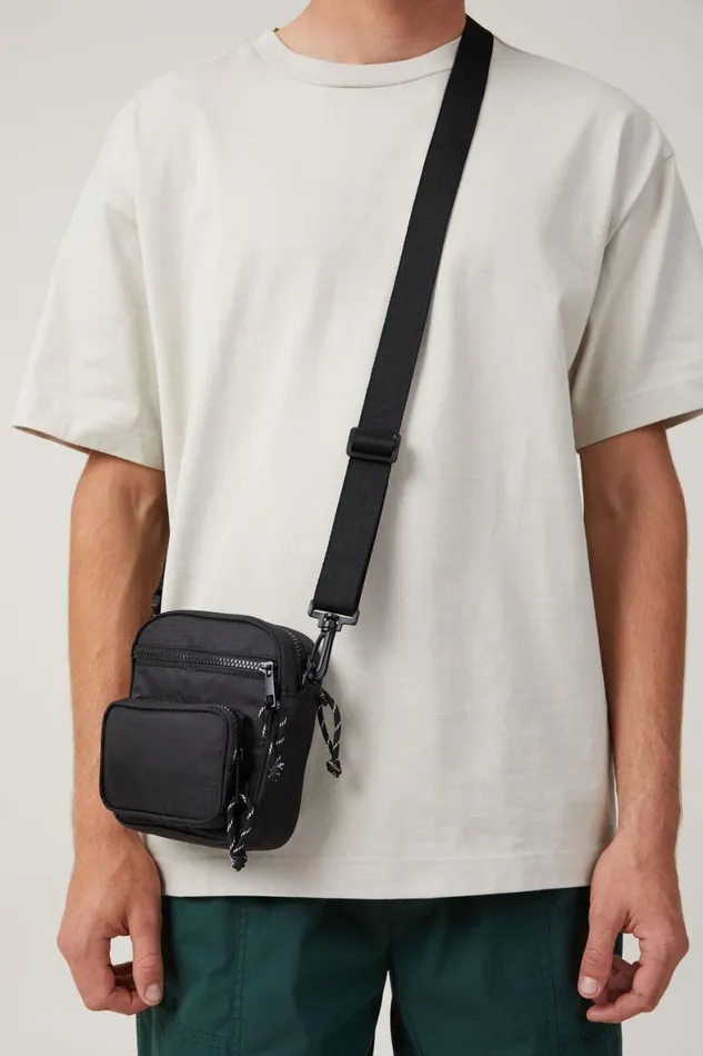 Men Bags and Belts Cotton On Cross Body Bag Black