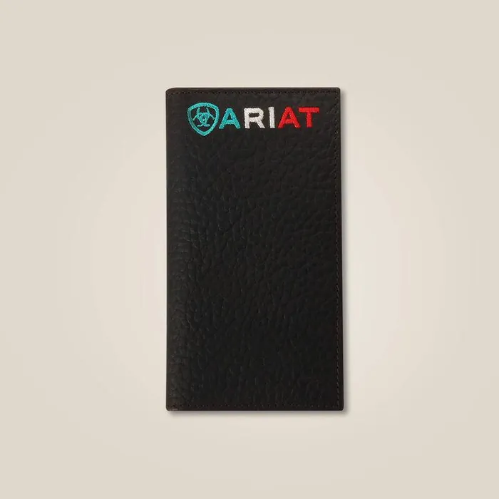 Men Bags and Wallets Ariat Mexico Logo Rodeo Wallet Brown