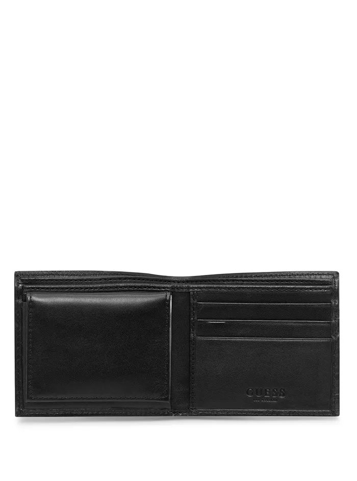 Men Bags and Wallets GUESS Black Ramona Passcase Wallet