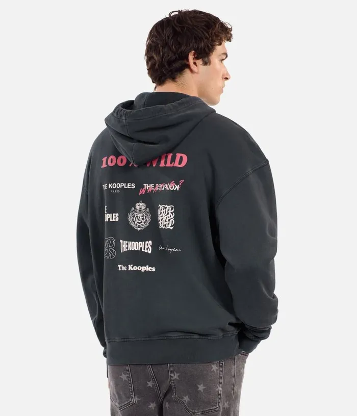 Men Black 100 Wild Serigraphy Sweatshirt THE KOOPLES Knits and Tees