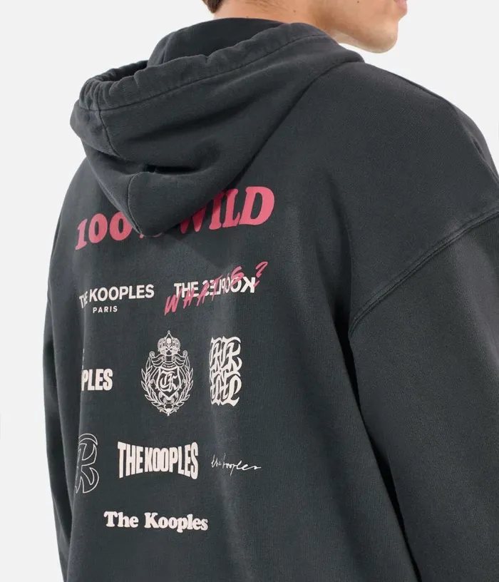 Men Black 100 Wild Serigraphy Sweatshirt THE KOOPLES Knits and Tees