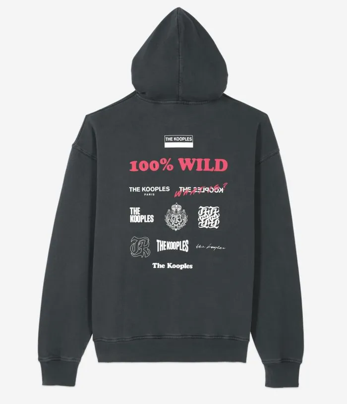 Men Black 100 Wild Serigraphy Sweatshirt THE KOOPLES Knits and Tees