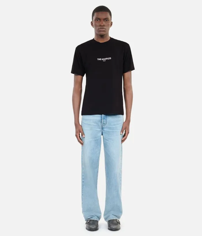 Men Black Logo Tshirt THE KOOPLES Tshirts