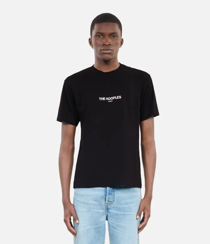 Men Black Logo Tshirt THE KOOPLES Tshirts