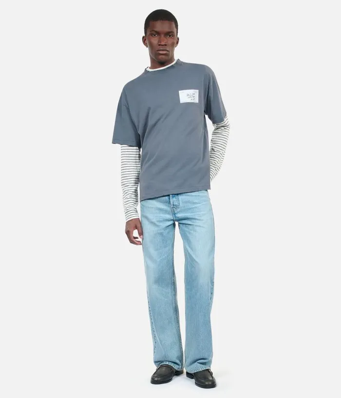 Men Blue Business Card Serigraphy Tshirt THE KOOPLES Tshirts