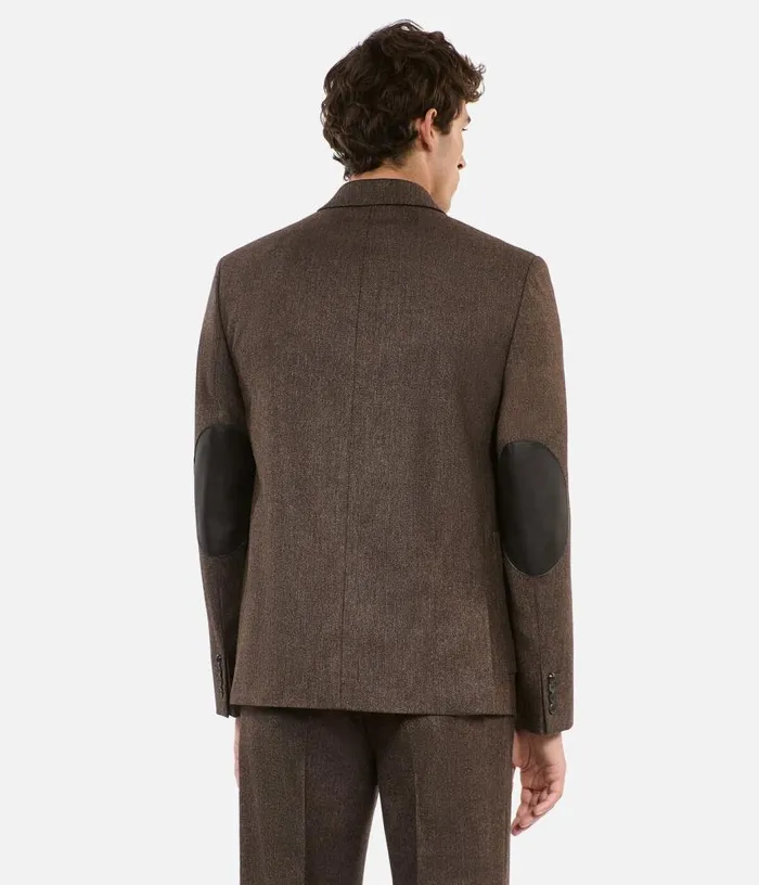 Men Brown Wool Suit Jacket THE KOOPLES Blazers and Suits