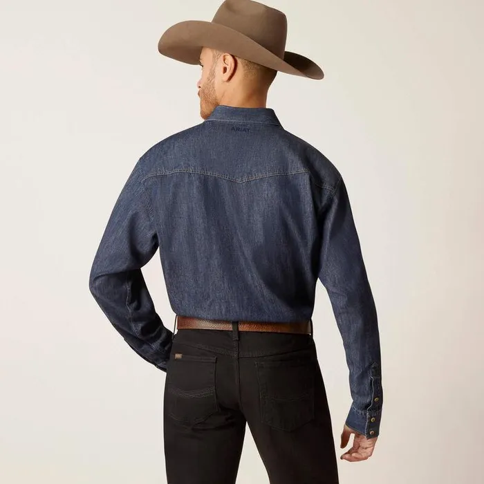 Men Button Down Shirts Ariat Classic Denim Shirt Broadway