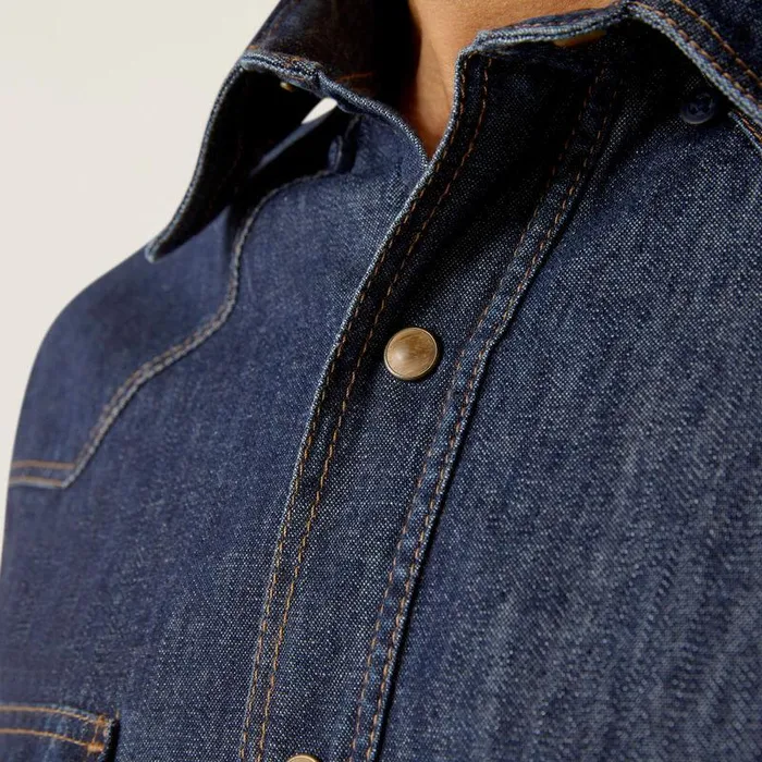 Men Button Down Shirts Ariat Classic Denim Shirt Broadway