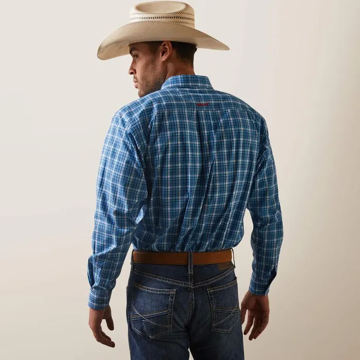 Men Button Down Shirts Ariat Pro Series Leyton Classic Fit Shirt Light Blue