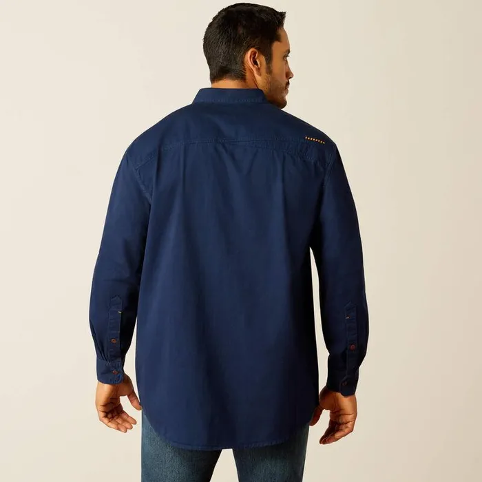 Men Button Down Shirts Ariat Rebar Washed Twill Work Shirt Navy Men Button Down Shirts Ariat Rebar Washed Twill Work Shirt Navy