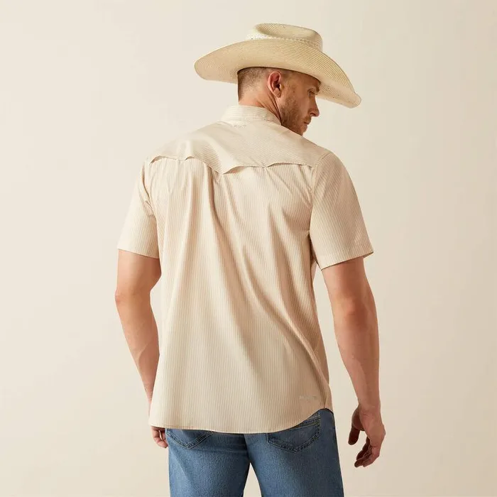 Men Button Down Shirts Ariat VentTEK Western Fitted Shirt Tan Men Button Down Shirts Ariat VentTEK Western Fitted Shirt Tan