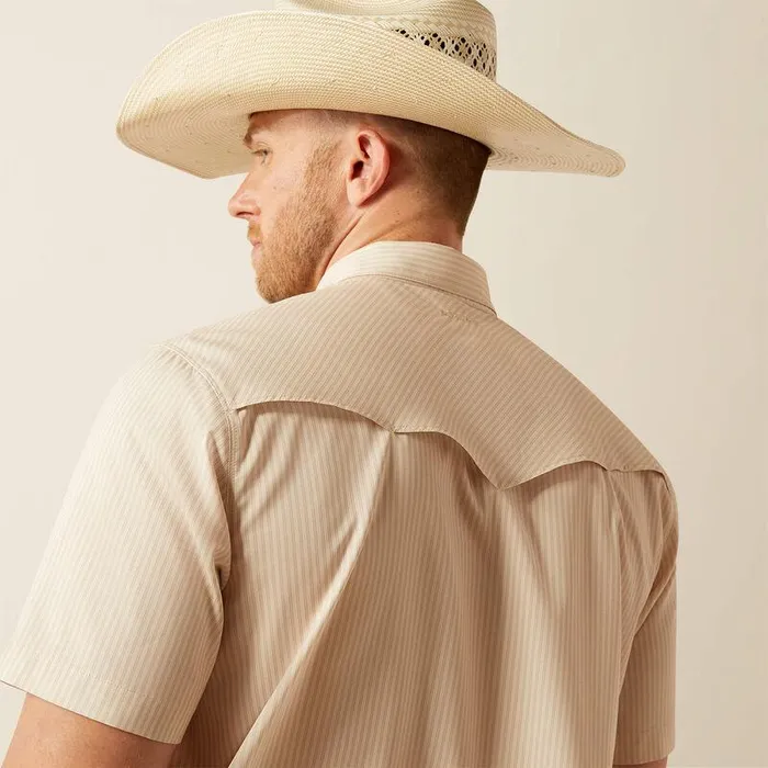 Men Button Down Shirts Ariat VentTEK Western Fitted Shirt Tan Men Button Down Shirts Ariat VentTEK Western Fitted Shirt Tan