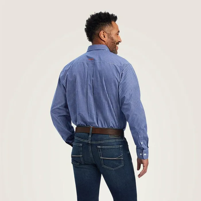 Men Button Down Shirts Ariat Wrinkle Free Dash Classic Fit Shirt Limoges
