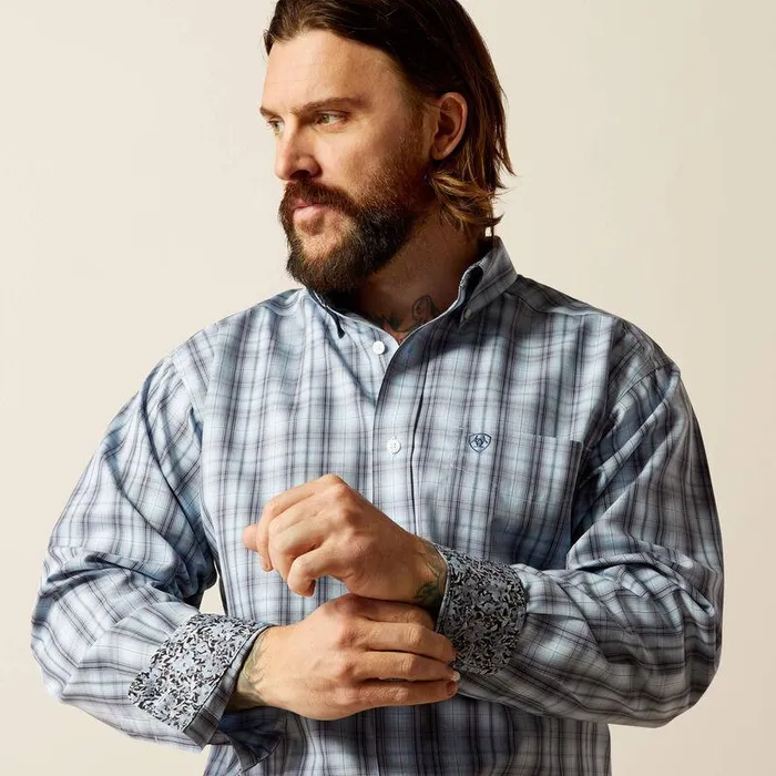 Men Button Down Shirts Ariat Wrinkle Free Lionel Classic Fit Shirt Light Blue Men Button Down Shirts Ariat Wrinkle Free Lionel Classic Fit Shirt Light Blue