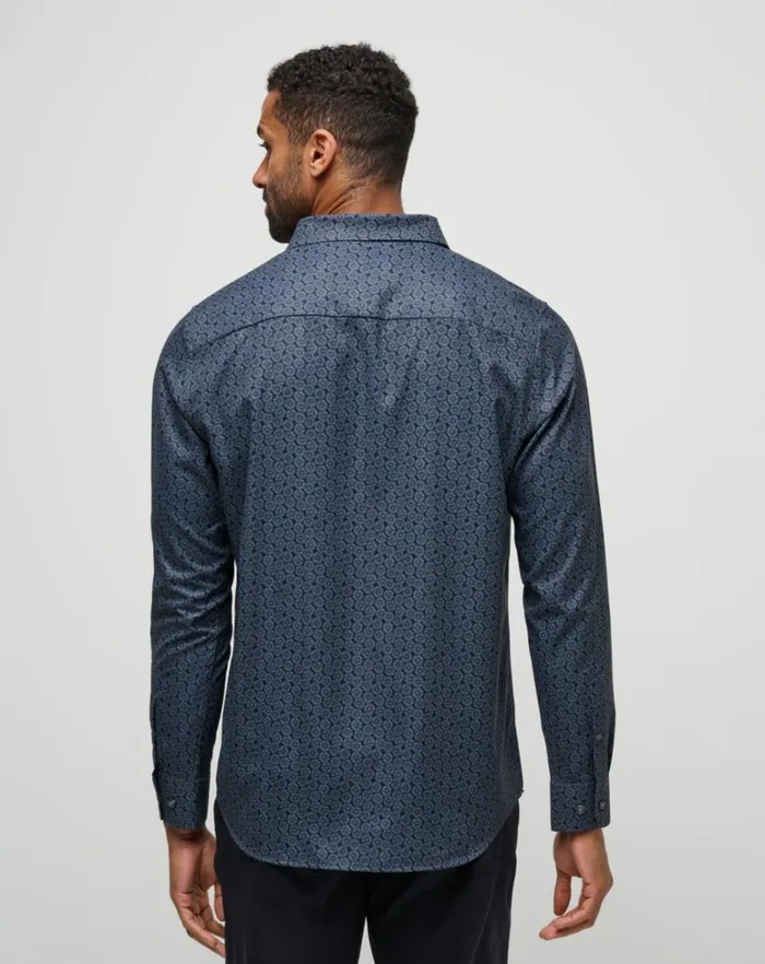 Men ButtonUps TravisMathew COUNTRY MILE LONG SLEEVE BUTTONUP Black