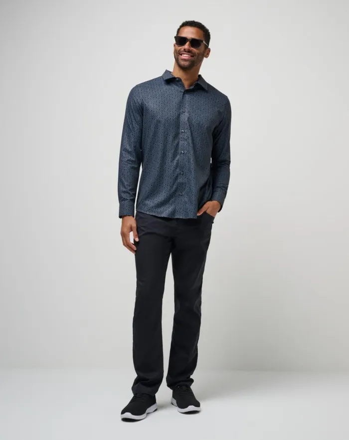 Men ButtonUps TravisMathew COUNTRY MILE LONG SLEEVE BUTTONUP Black