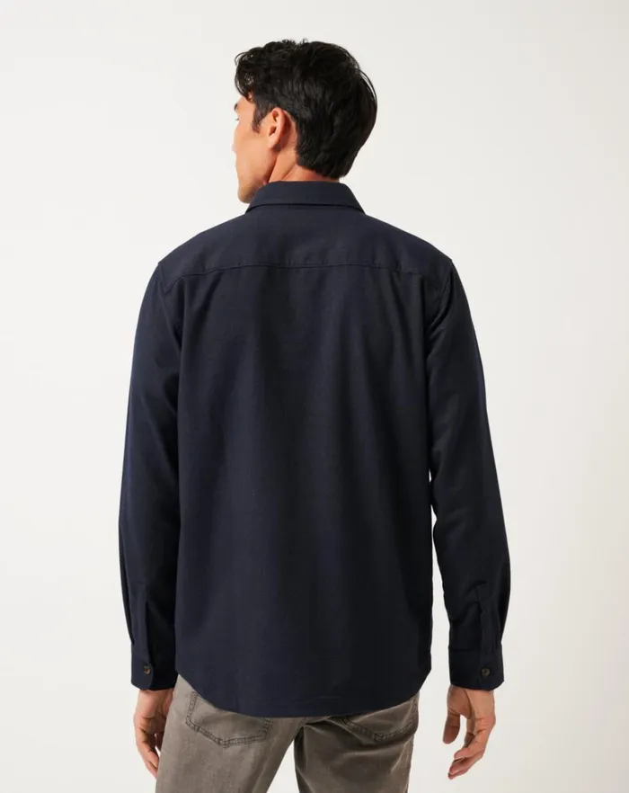 Men ButtonUps TravisMathew LIFESTYLE SHIFT SHIRT JACKET Navy Men ButtonUps TravisMathew LIFESTYLE SHIFT SHIRT JACKET Navy